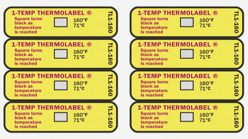 temperature of dishwashing machine