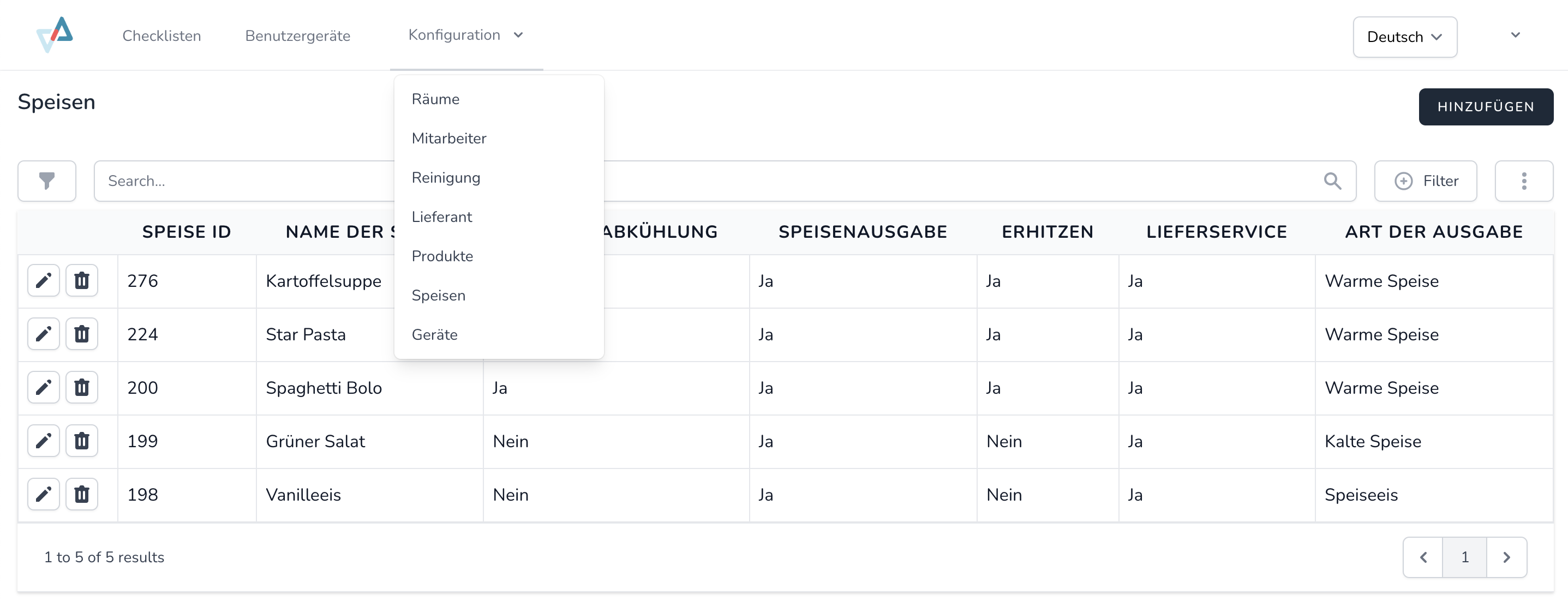 Alcomo Cockpit Konfiguration der App