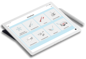 Alcomo HACCP Hygiene App on a Tablet